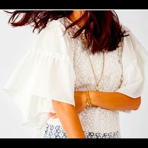 Stella and Dot ( Gertie) White Lace Top
